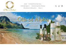 Tablet Screenshot of oilsofaloha.com